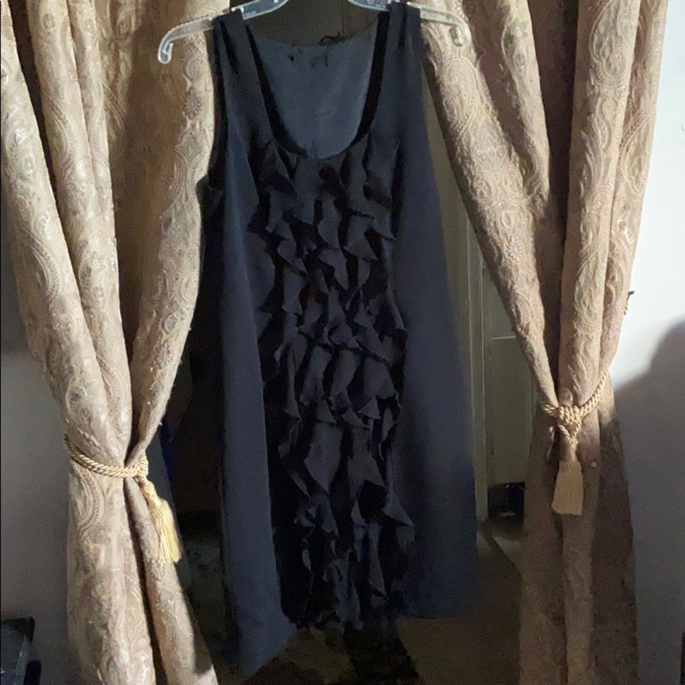 Ruffled front sleeveless dress